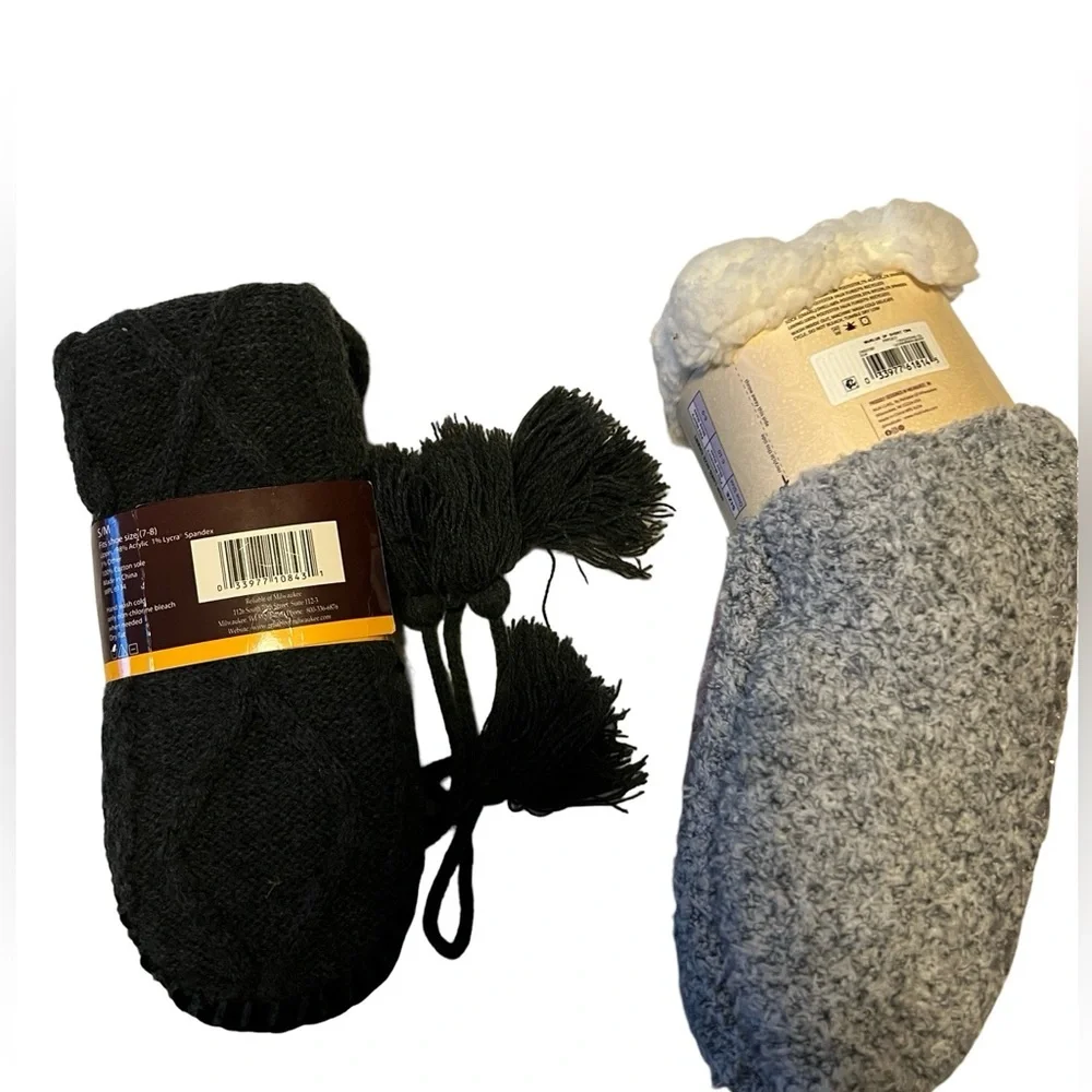 MUK LUKS 3 Pairs Women’s - 2) Warm Cabin Socks & 1) Pair Tassel Slipper Sox NWT